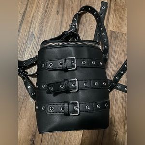 Dolls Kill faux leather backpack